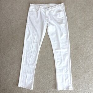 Mother Denim The Runaway Slim Flare Jeans Women 30 White Mirror Mirror
